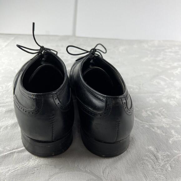 Footjoy Shoes Mens Size 10 D Black Leather Wingtip Dress Career Shoes - Picture 5 of 9